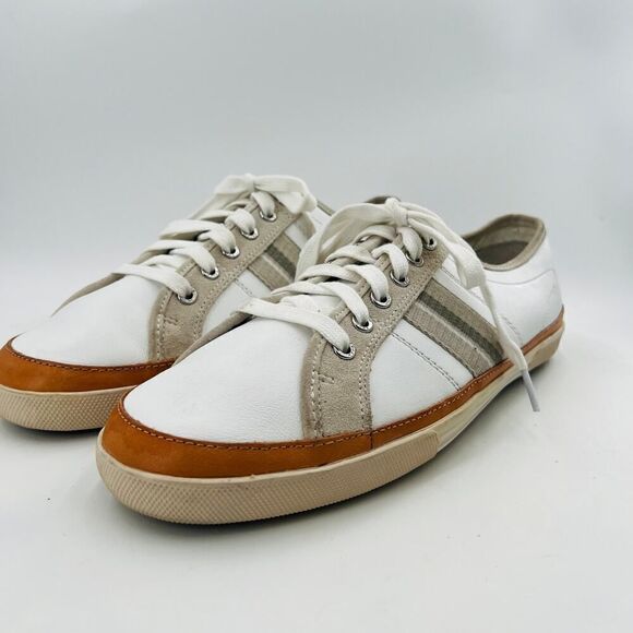Coach Shoes - Coach Brad Women's Fashion Sneakers Lace Up White Leather Shoes Size 13M
